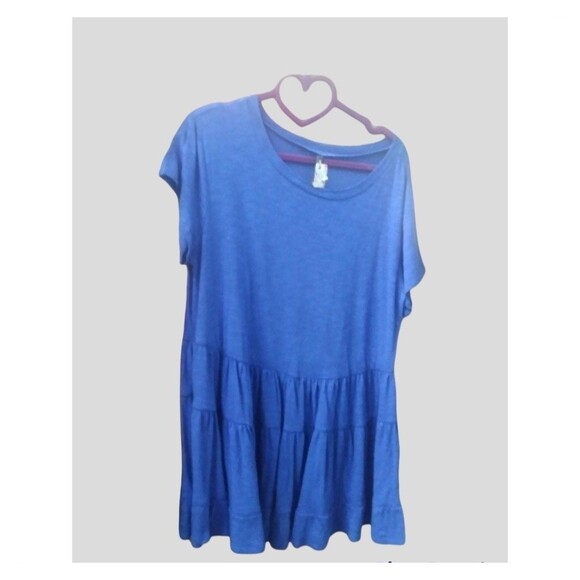 Blue Long Rippled Top - Picture 4 of 7